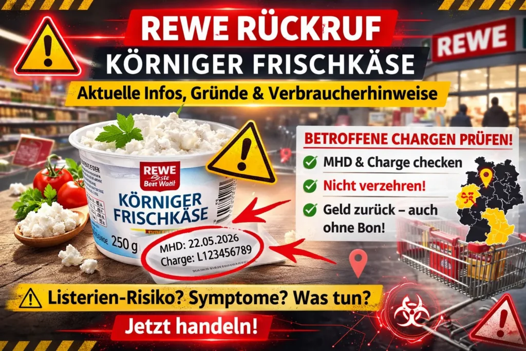 Rewe Rückruf körniger Frischkäse – Was Verbraucher jetzt wissen müssen